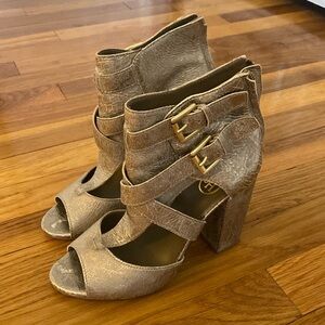 Ash Women’s Gold Heels With Buckles Size 37